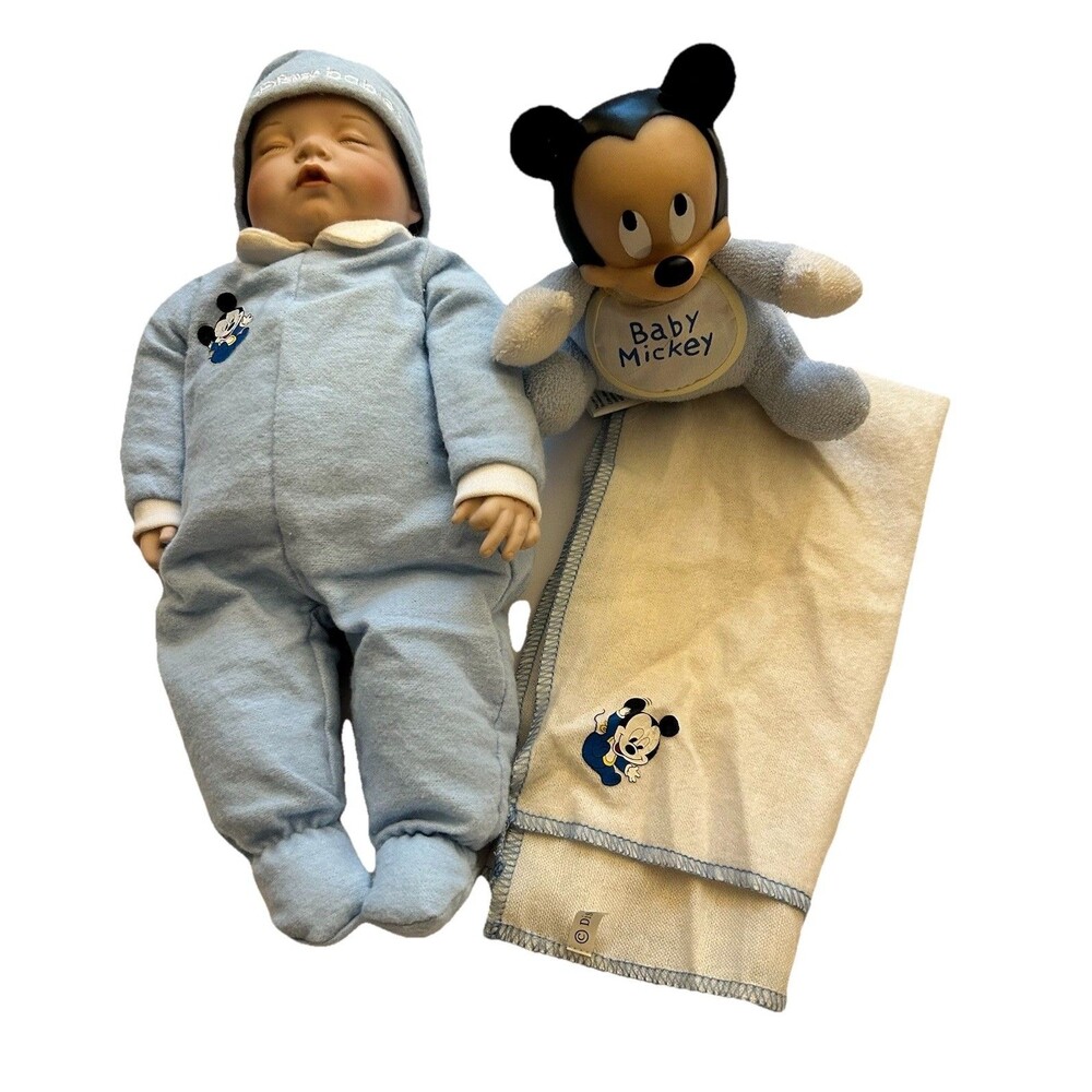 Ashton Drake Galleries Baby Mickey Mouse Porcelain Doll Disney Babies Dreamland - Picture 2 of 15